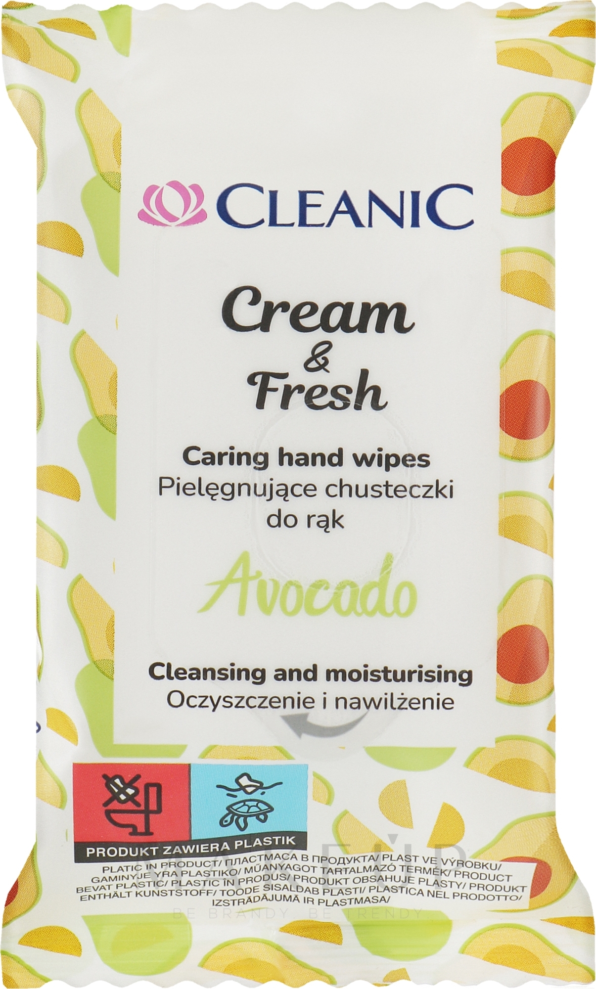 Erfrischende Feuchttücher mit Avocado - Cleanic Cream & Fresh Avocado — Bild 15 St.