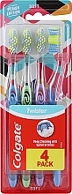 Zahnbürsten-Set blau, hellgrün, lila, dunkelblau 4 St. - Colgate Twister Design Edition Soft Toothbrush — Bild N1