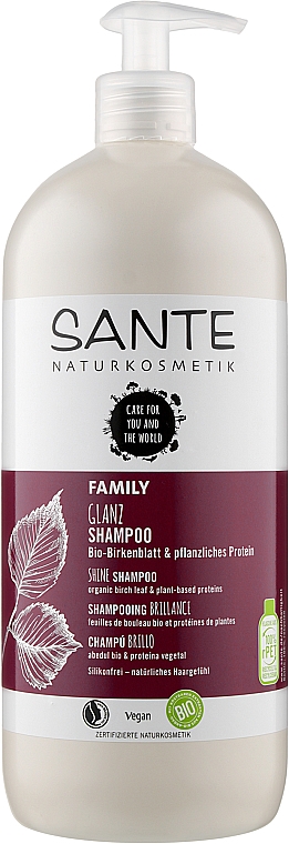 Bio-Shampoo für Haarglanz Pflanzenproteine und Birkenblätter - Sante Family Organic Birch Leaf & Plant Protein Shine Shampoo — Bild N5