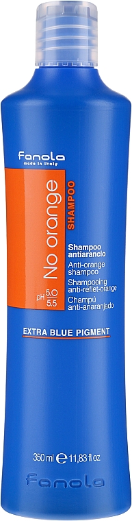 Fanola No Orange Extra Blue Pigment Shampoo - Farbneutralisierendes Shampoo für dunkel gefärbtes Haar — Bild N1