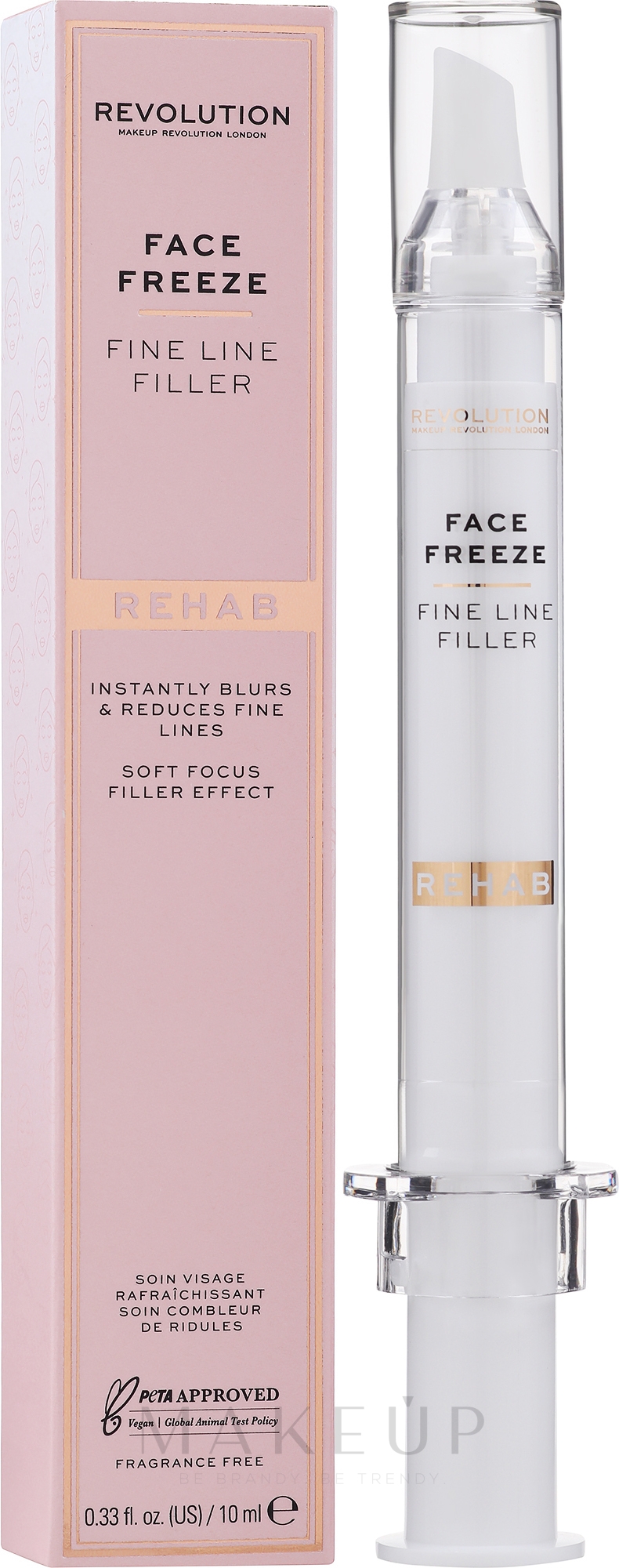 Glättender Gesichtsfüller - Makeup Revolution Rehab Face Freeze Fine Line Filler — Bild 10 ml