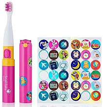 Düfte, Parfümerie und Kosmetik Elektrische Zahnbürste mit Aufklebern rosa - Brush-Baby Go-Kidz Pink Electric Toothbrush 