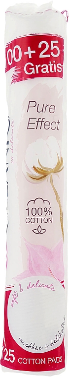 Kosmetische Wattepads Pure Effect 100+25 St. - Cleanic Face Care Cotton Pads — Bild N1