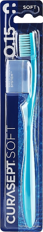Weiche Zahnbürste 0,15 weich türkis und blau - Curaprox Curasept Toothbrush — Bild N1
