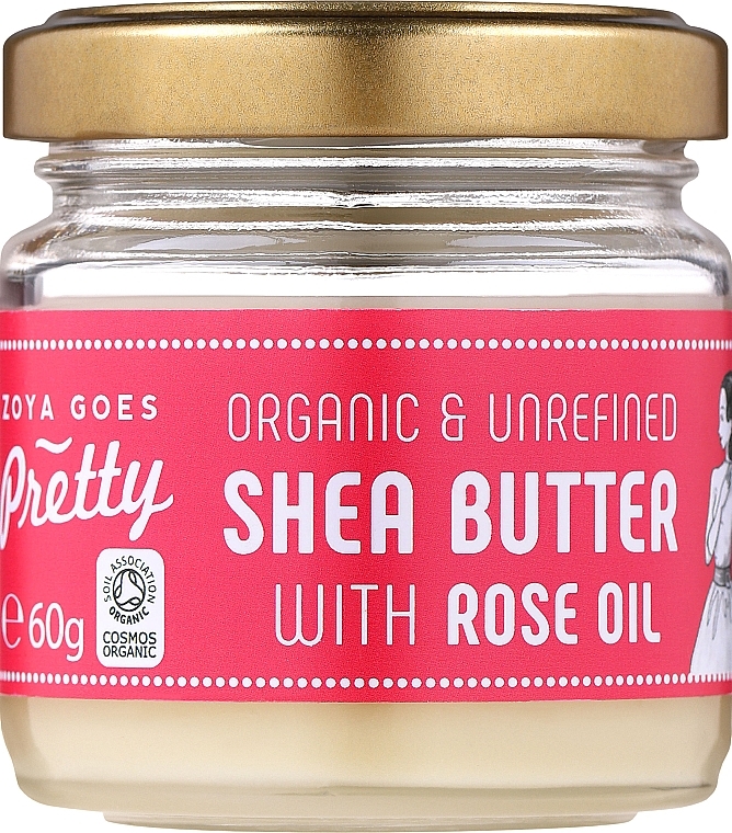Sheabutter mit Rosenöl für den Körper - Zoya Goes Pretty Shea Butter With Rose Oil Organic Cold Pressed — Bild N1