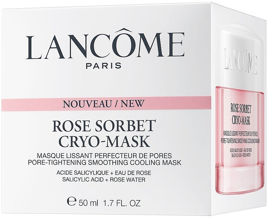 Porenverfeinernde, glättende und kühlende Gesichtsmaske mit Salicylsäure und Rosenwasser - Lancome Rose Sorbet Cryo-Mask — Bild N3