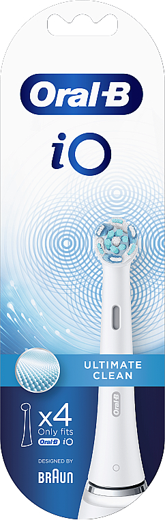 Austauschbare Zahnbürstenköpfe für elektrische Zahnbürste 4 St. weiß - Oral-B Braun iO Ultimate Clean — Bild N3