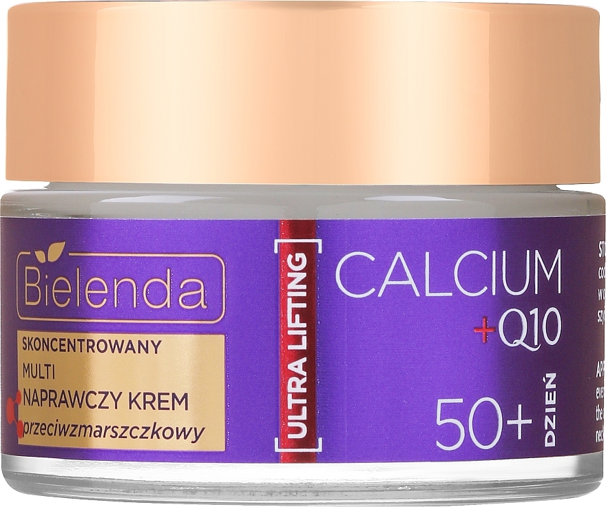 Anti-Falten-Creme 50+ - Bielenda Calcium + Q10  — Bild N1