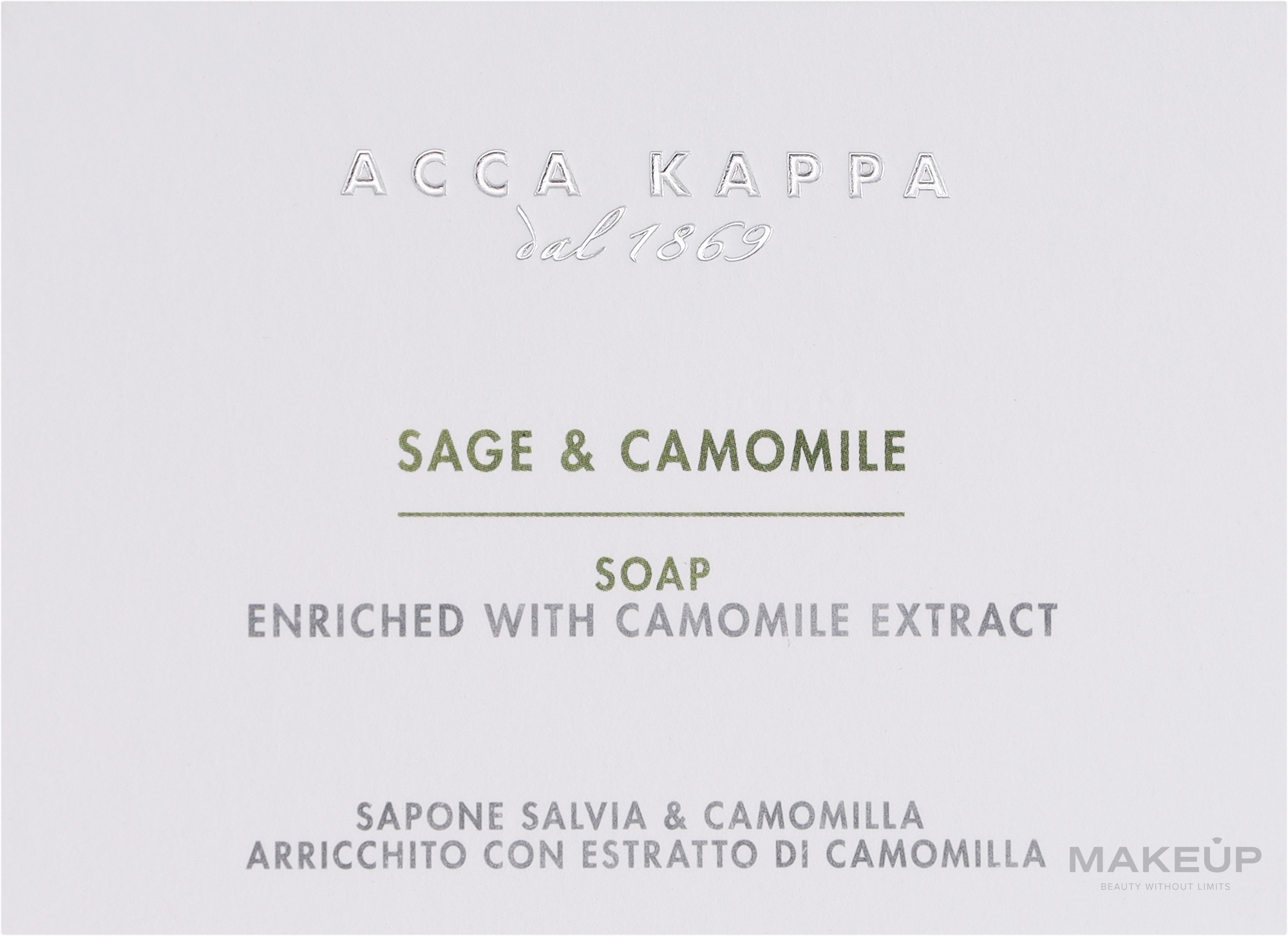Seife Salbei und Kamille - Acca Kappa Sage & Chamomile Soap — Bild 150 g