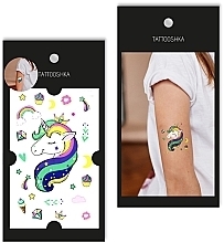 Düfte, Parfümerie und Kosmetik Abwaschbares Tattoo Glückliches Einhorn - Tattooshka