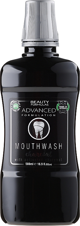 Mundwasser - Beauty Formulas Advanced Charcoal Mouthwash