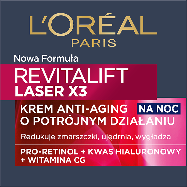 Regenerierende Anti-Age Crememaske für die Nacht - L'Oreal Paris Revitalift Laser X3 Night Cream-Mask — Bild N2