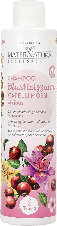 Shampoo für welliges Haar - MaterNatura Currant Elasticising Shampoo For Wavy Hair — Bild N1