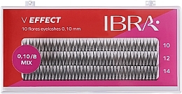 Künstliche Wimpern V-Effekt B 0.10, Mix - Ibra 10 Flares Eyelash — Bild N1