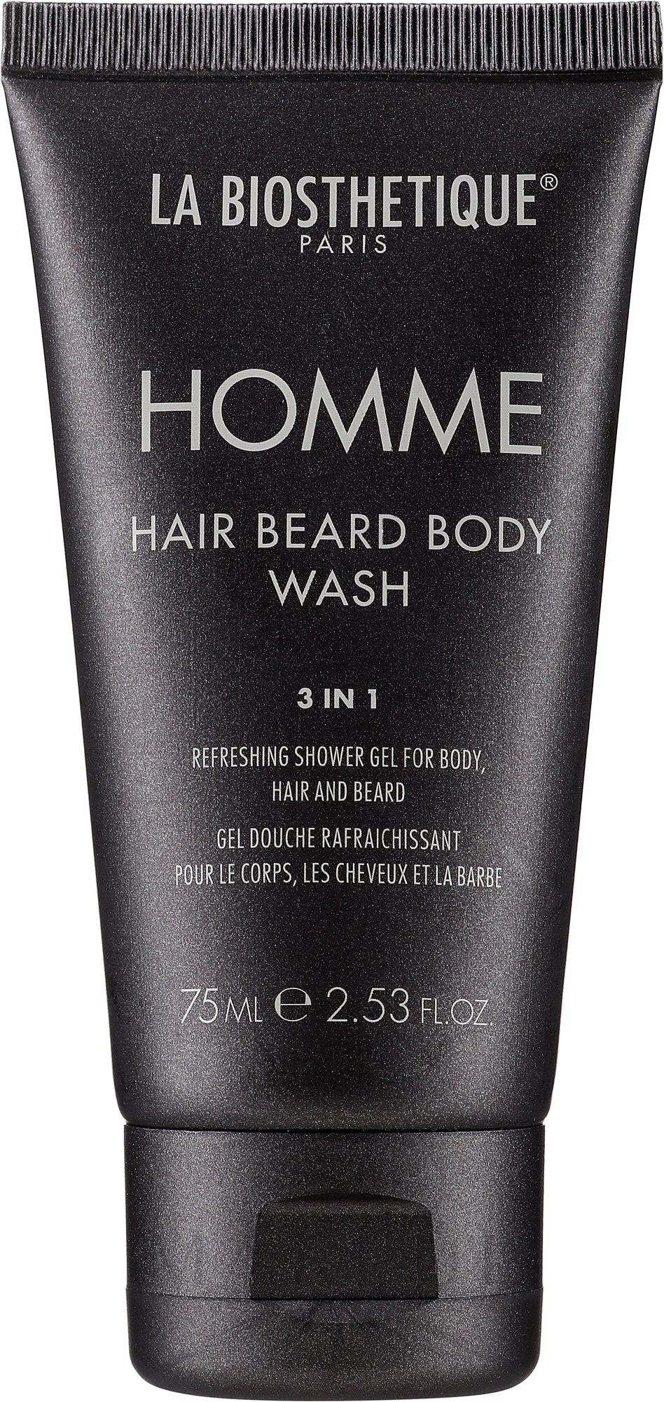 Erfrischendes Duschgel für Körper, Haar und Bart - La Biosthetique Homme Hair Beard Body Wash — Bild 75 ml