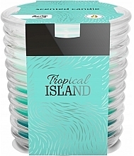 Düfte, Parfümerie und Kosmetik Duftkerze in einem gerippten Glas tropische Insel - Bispol Scented Candle Tropical Island