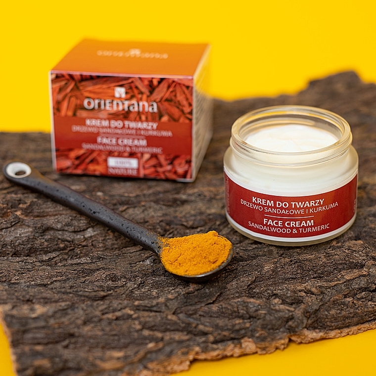 Gesichtscreme mit Sandelholzöl und Kurkumaextrakt - Orientana Face Cream Sandalwood & Turmeric — Bild N2