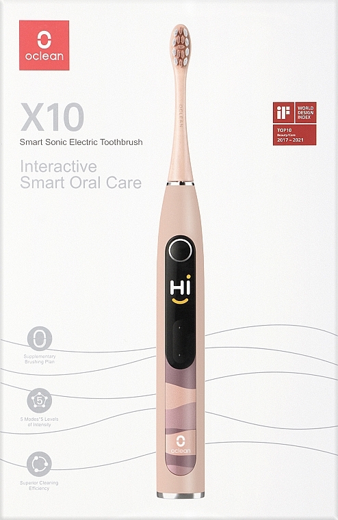 Elektrische Zahnbürste X10 rosa - Oclean Smart Electric Toothbrush Pink  — Bild N1