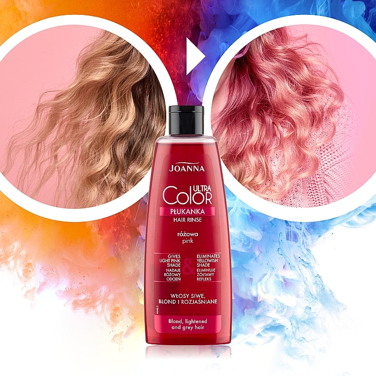 Rosa Tönungsspülung für helles Haar - Joanna Ultra Color System — Bild N5
