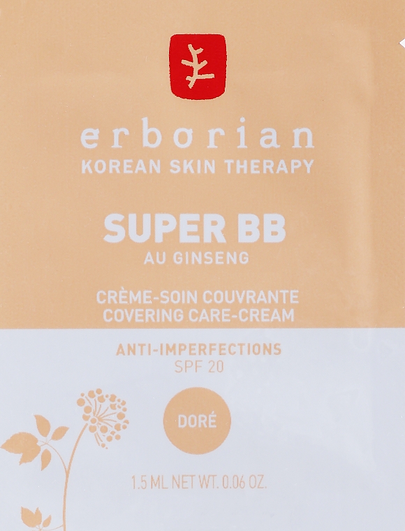 Erborian Super BB Ginseng (Probe) - BB-Creme für das Gesicht — Bild N3