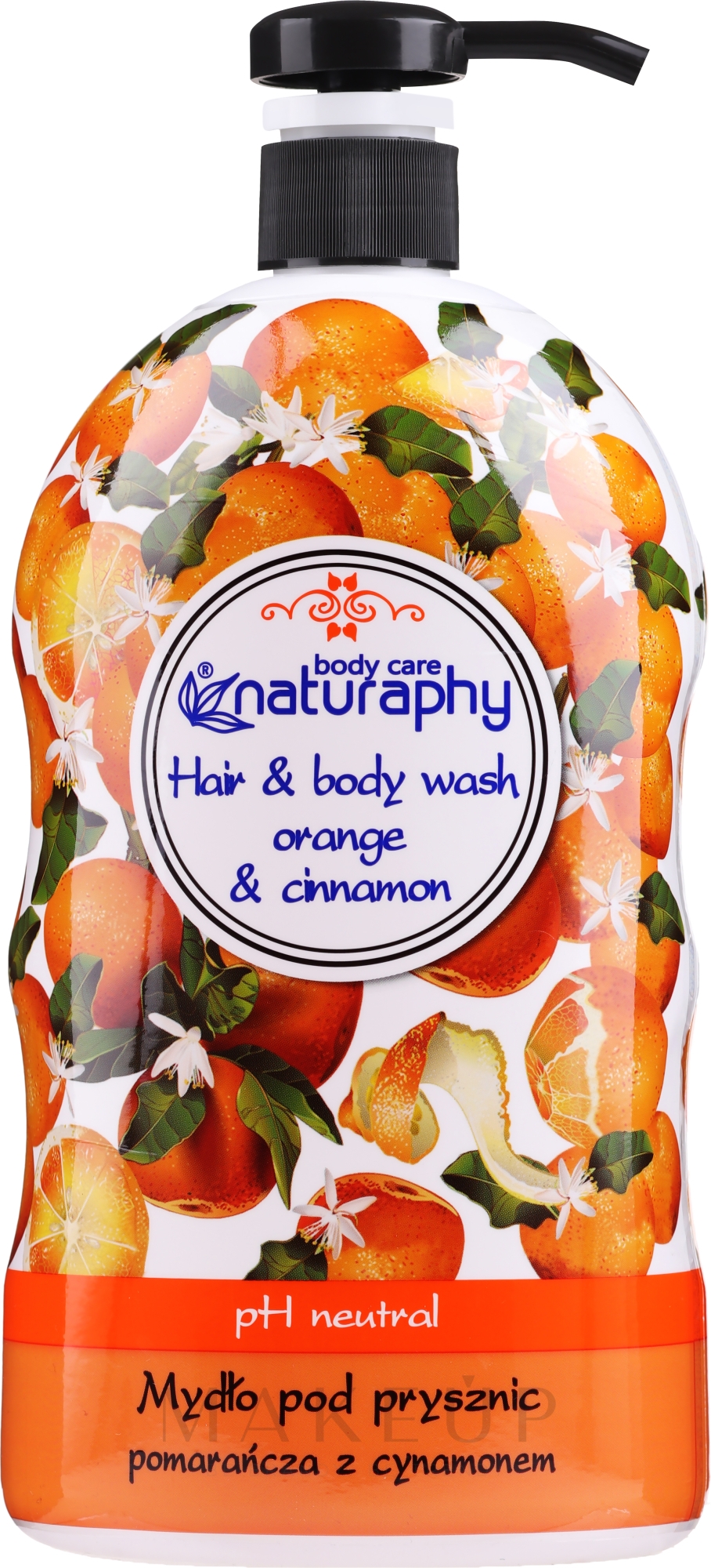 2in1 Shampoo und Duschgel mit Orange und Zimt - Naturaphy Orange & Cinnamon Hair & Body Wash — Foto 1000 ml