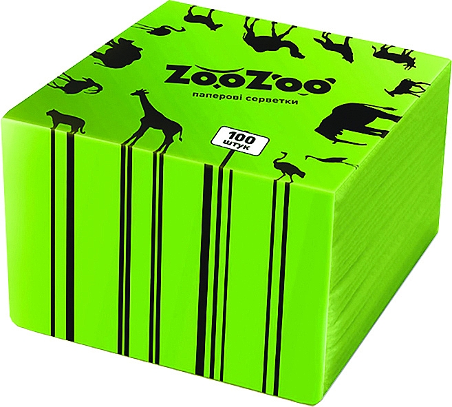 Trockene Papiertücher ZooZoo 100 St. grün - Snezhna Panda — Bild N3