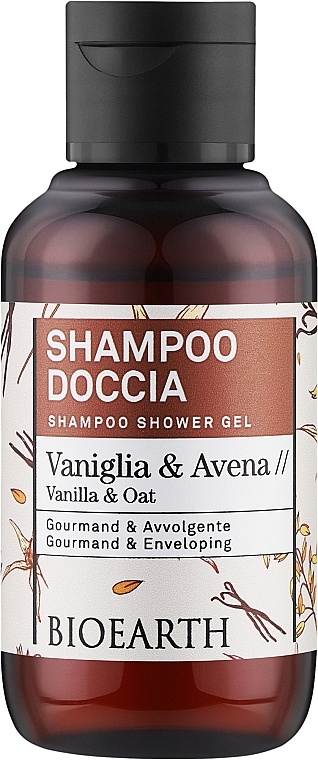 Shampoo-Duschgel Vanille und Hafer - Bioearth Family Vanilla & Oat Shampoo Shower Gel  — Bild N1