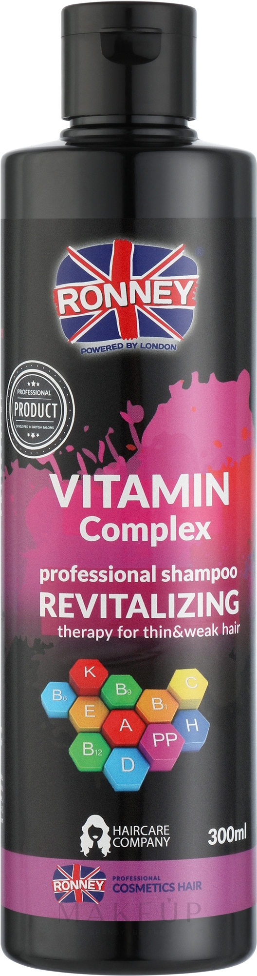 Revitalisierendes Shampoo mit Vitaminkomplex für dünnes und schwaches Haar - Ronney Vitamin Complex Revitalizing Shampoo — Bild 300 ml