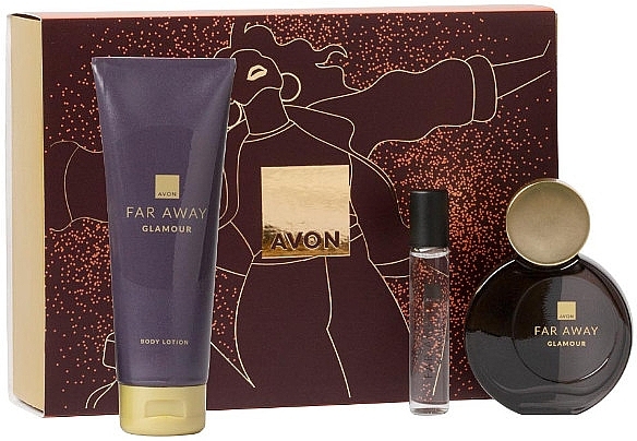 Avon Far Away Glamour - Set (Eau de Parfum/50 ml + Eau de Parfum/Mini/10 ml + Körperlotion/125 ml) — Bild N1