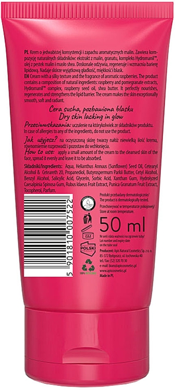 Gesichtscreme mit Himbeerduft - Apis Professional Fruit Shot Nourishing Cream — Bild N2