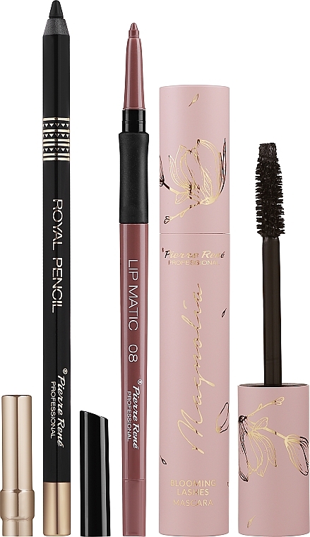 Make-up Set - Pierre Rene Awsome Look 2023 (Mascara 10ml + Augenstift 1.6g + Lippenkonturenstift 0.4g) — Bild N1