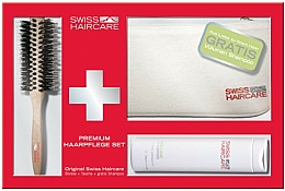 Düfte, Parfümerie und Kosmetik Haarpflegeset - Swiss Haircare Premium Haaprflege W3ks Set II (Rundbürste + Shampoo 200ml + Kosmetiktasche)