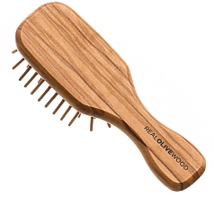 Antistatische Mini-Haarbürste aus Olivenholz - Hydrea London Olive Wood Mini Anti-Static Hair Brush — Bild N2