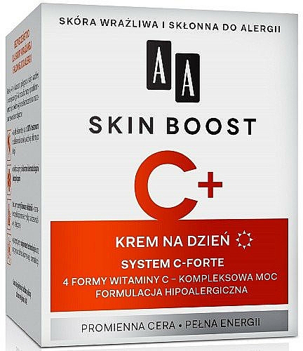 Tagescreme mit Vitamin C für empfindliche und zu Allergien neigende Haut - AA Skin Boost C+ System C-Forte Day Cream — Bild N1