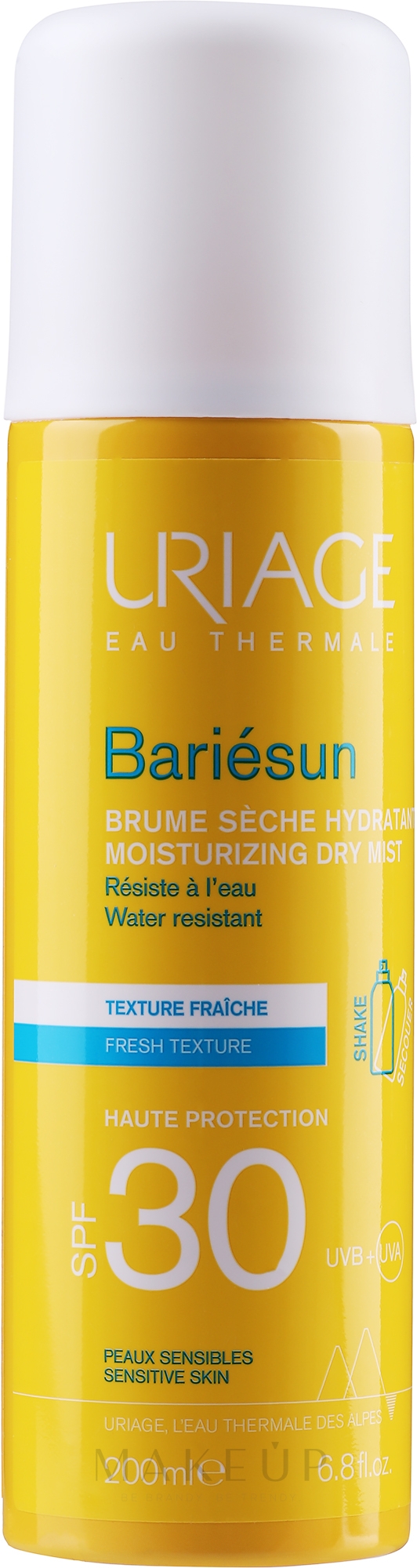 Trockenes Sonnenschutzspray SPF 30 - Uriage Bariesun Spray Brume SPF30 — Bild 200 ml