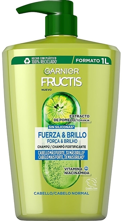 Stärkendes Shampoo für normales Haar mit Spender - Garnier Fructis Strength & Shine Shampoo — Bild N1