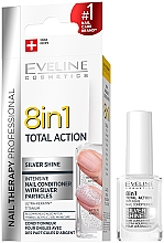 Düfte, Parfümerie und Kosmetik Nagelconditioner mit Silberpartikeln 8in1 - Eveline Cosmetics 8in1 Silver Shine Nail Therapy