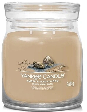 Duftkerze im Glas Amber & Sandalwood mit 2 Dochten - Yankee Candle Singnature — Bild N1