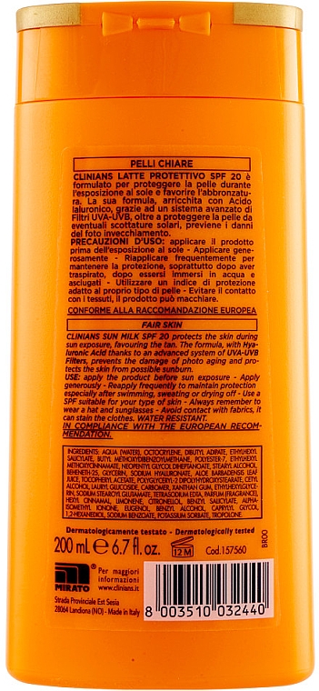 Sonnenschutzmilch SPF 20 - Clinians Protective Anti-Ageing Sun Milk — Bild N2