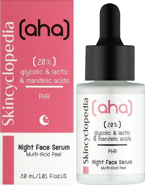 Gesichtsserum für die Nacht mit 20% AHA- und PHA-Säuren - Skincyclopedia Night Face Serum Night Peeling With 20% AHA & PHA — Bild N2
