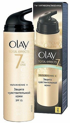 Feuchtigkeitsspendende Tagescreme SPF 15 - Olay Total Effects Day Cream Sensitive SPF15  — Foto N2