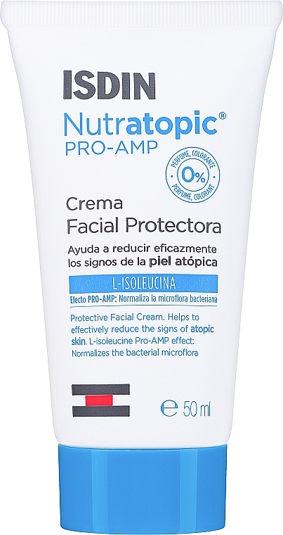 Creme für Haut mit atopischer Dermatitis - Isdin Nutratopic Facial Cream Pro-Amp — Bild N1