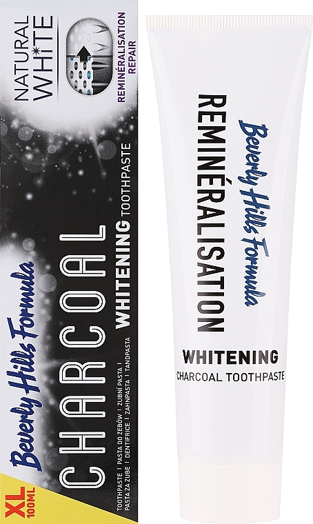 Aufhellende Zahnpasta mit Aktivkohle - Beverly Hills Formula Natural White Charcoal Whitening Toothpaste — Bild N2