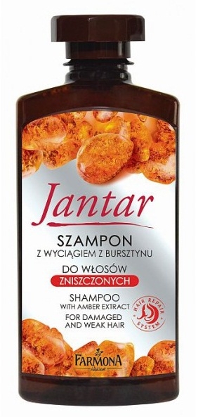 Shampoo mit Bernsteinextrakt für strapaziertes Haar - Farmona Jantar Shampoo — Foto 330 ml