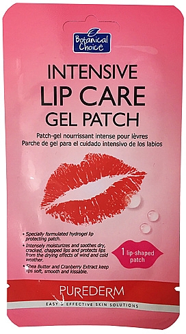 Intensiv feuchtigkeitsspendende und weichmachende Hydrogel-Lippenpatsches mit Sheabutter - Purederm Intensive Lip Care Gel Patch — Bild N1