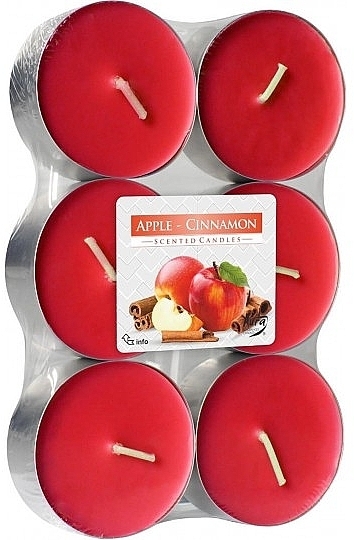 Teekerzen-Set Apfel mit Zimt - Bispol Apple Cannamon Maxi Scented Candles — Bild N1