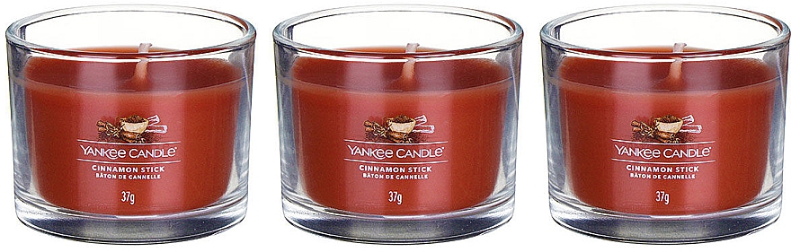 Duftset Zimtstangen - Yankee Candle Cinnamon Stick (Duftkerze 3x37g) — Bild N2