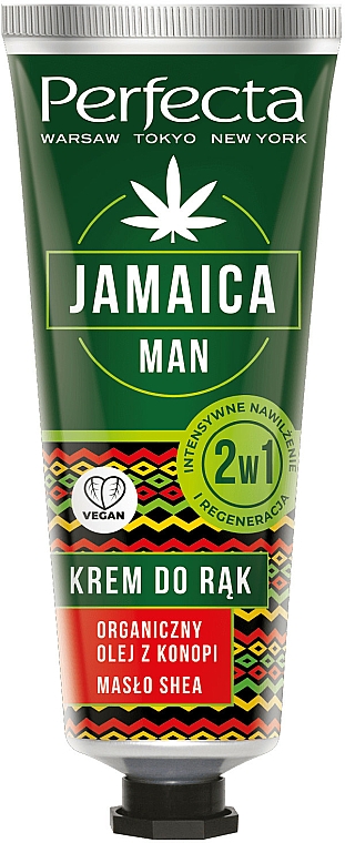 2in1 Feuchtigkeitsspendende Handcreme mit Hanföl und Sheabutter für Männer - Perfecta Jamaica Man Hand Cream — Bild N1