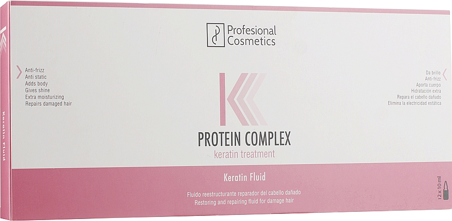 Keratin-Ampullen zur Haarwiederherstellung - Profesional Cosmetics Protein Complex Keratin Fluid — Bild N1