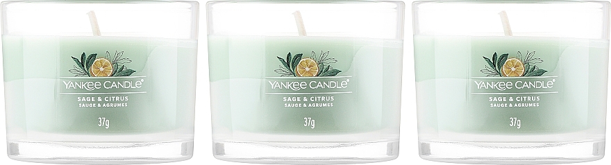 Kerzenset - Yankee Candle Sage & Citrus (Duftkerze 3x37g) — Bild N2